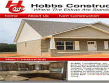 Tablet Screenshot of hobbsconstructioninc.com